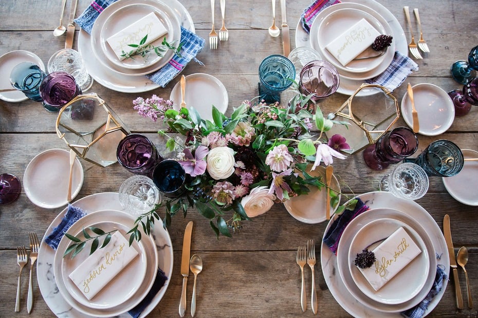 rustic modern chic table decor with a boho twist