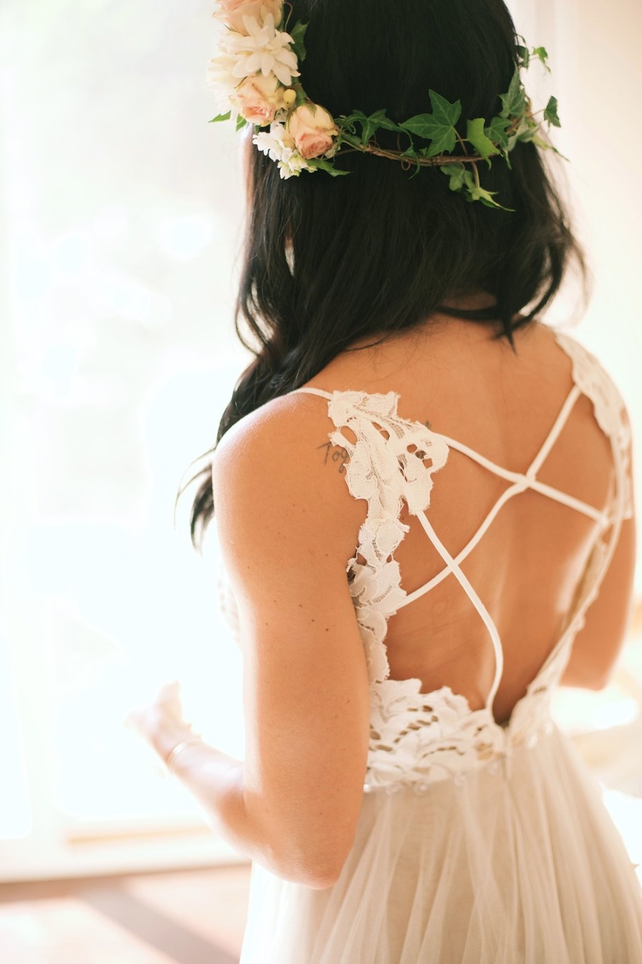 in love with the back of this wedding dress