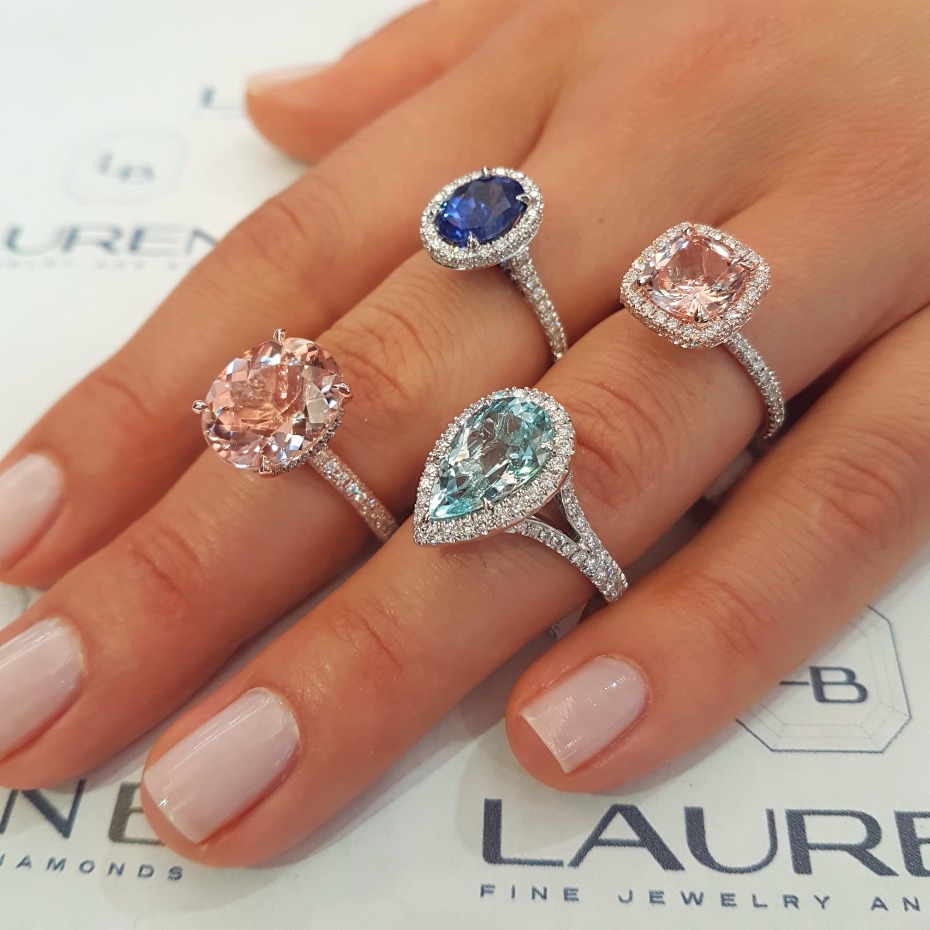 colored gemstone rings from Lauren B