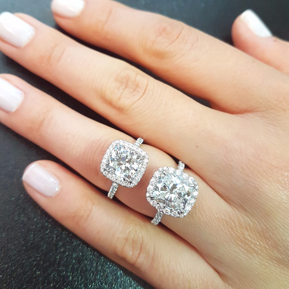 square cute diamond rings from Lauren B