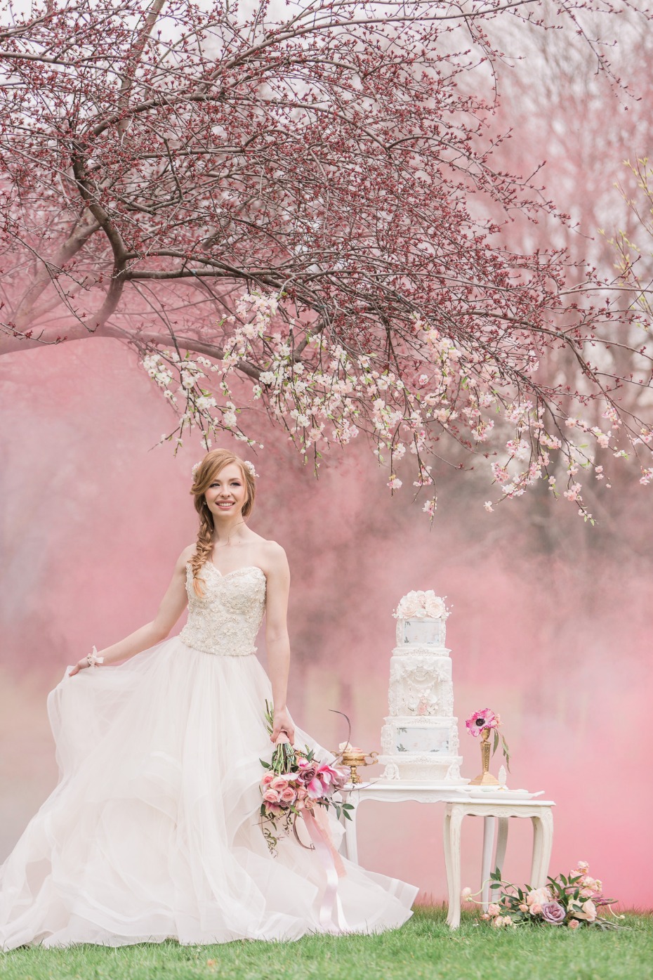 Cherry blossoms, smoke bombs and a lovely cake