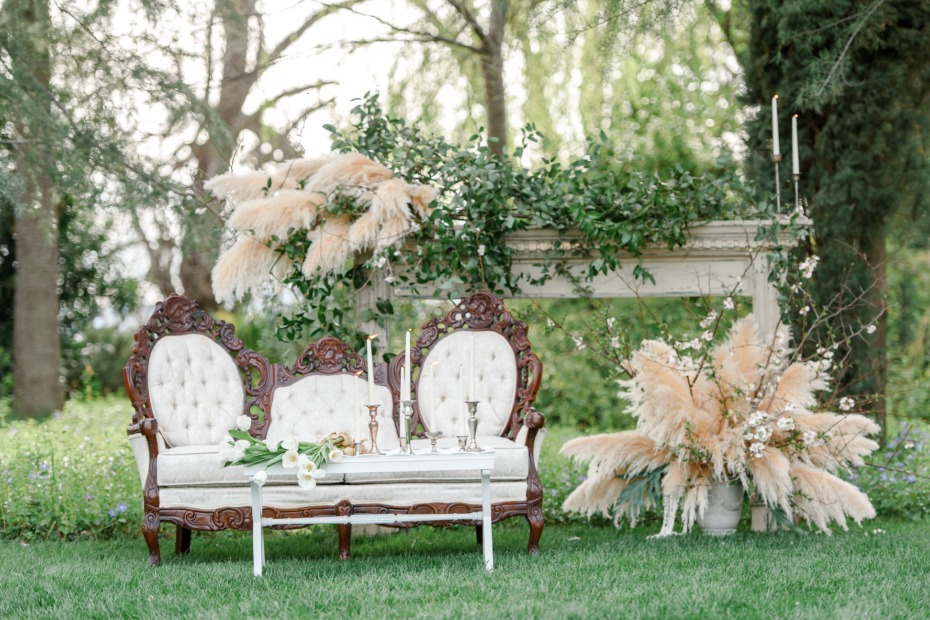 secret french garden wedding lounge idea