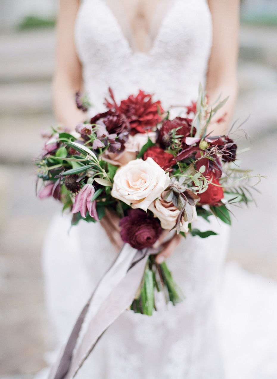 Red and blush bouquet