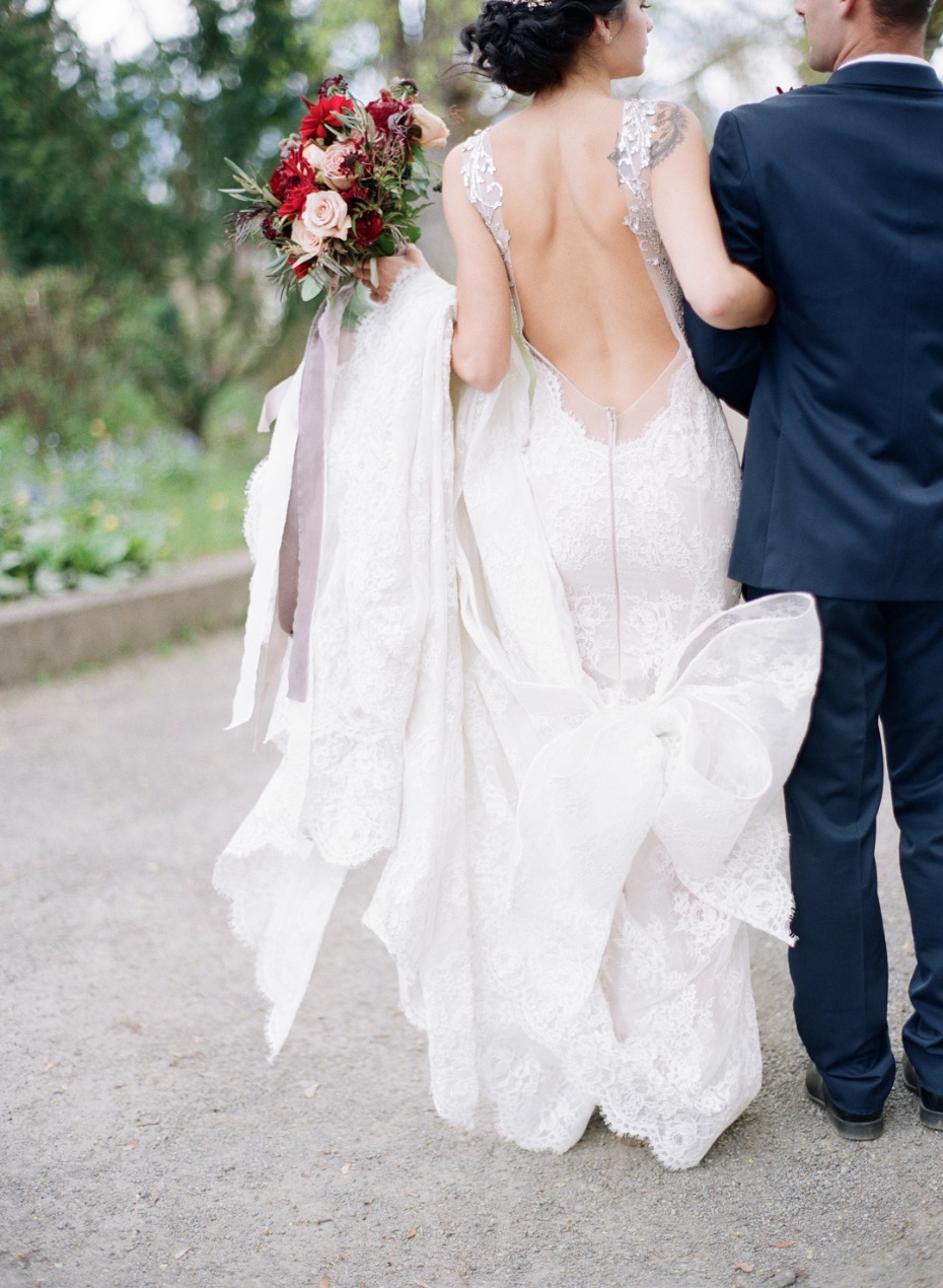 Gorgeous low back gown with a giant bow