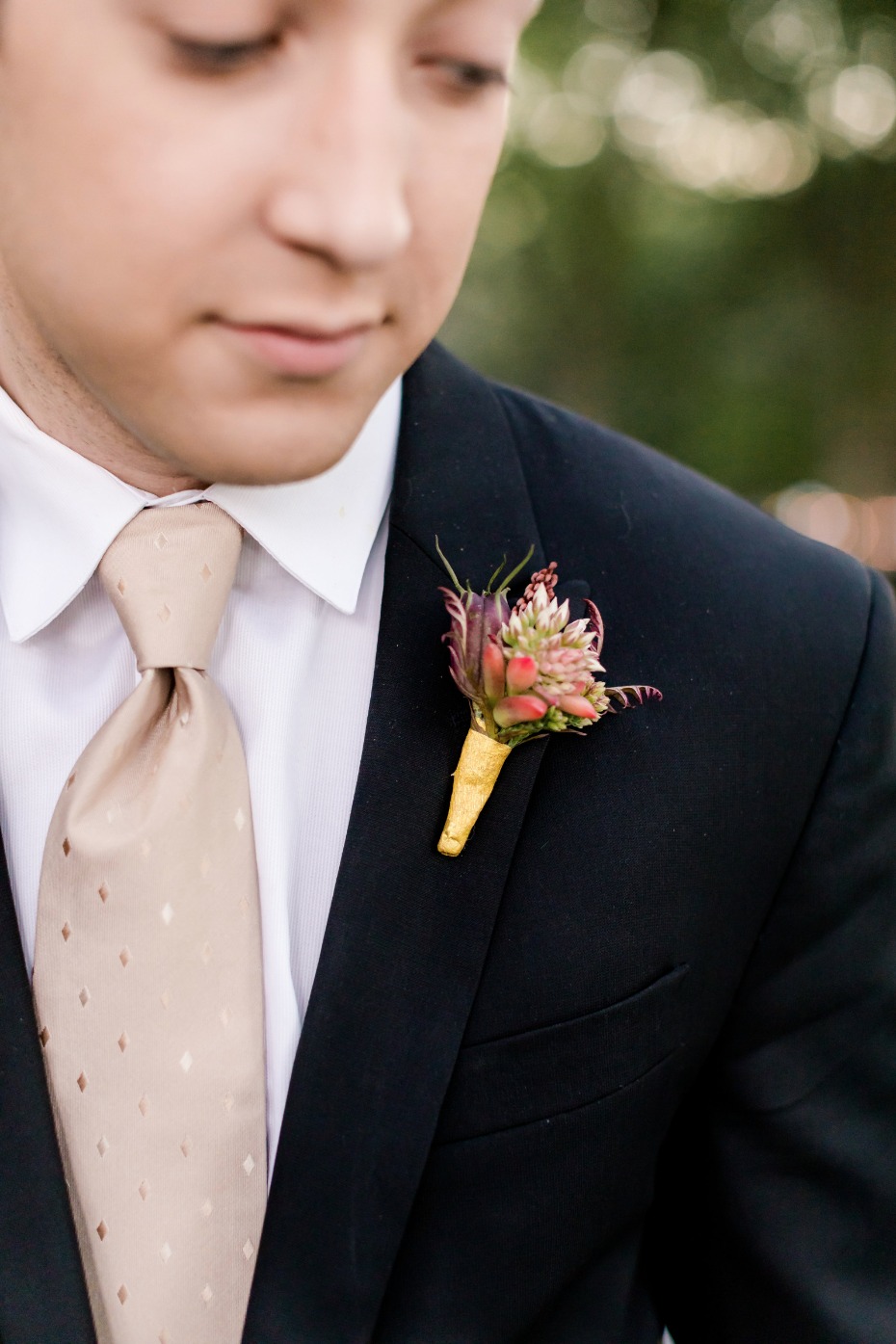champagne tie for your groom