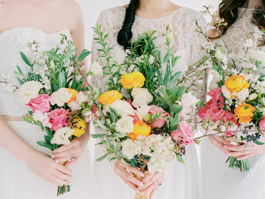 Spring bridal bouquets