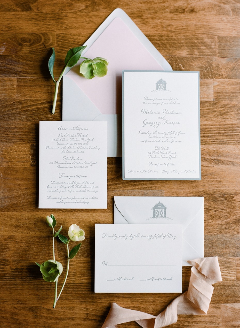 silver classic wedding invitations