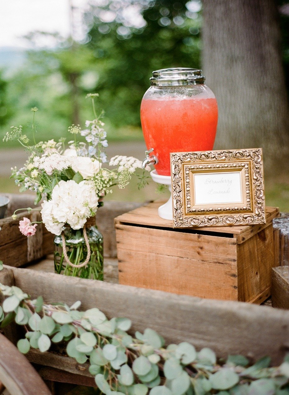 rustic drink station