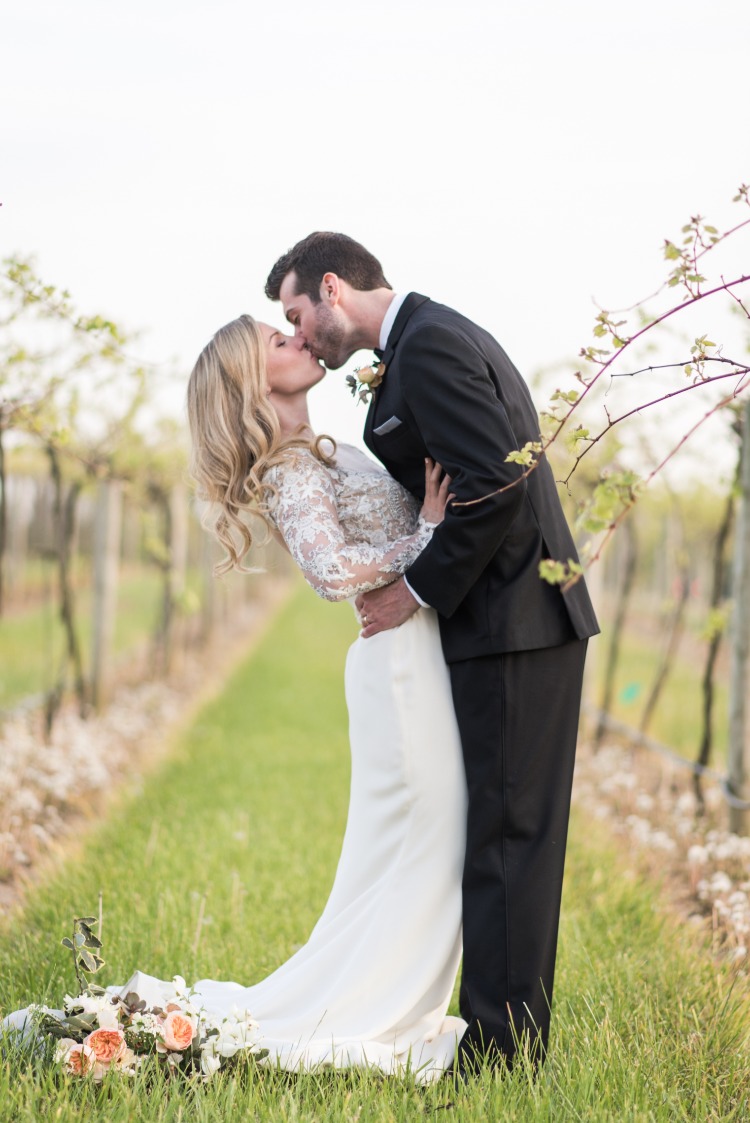 Wind Down With These White And Rose Gold Winery Wedding Ideas