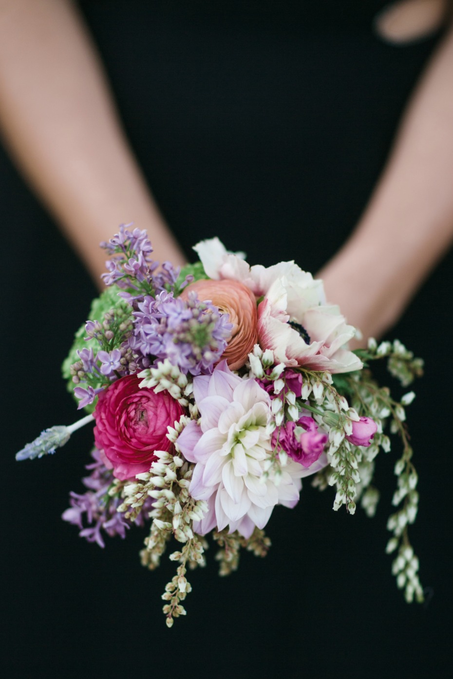 Simple and chic bridesmaid bouquet