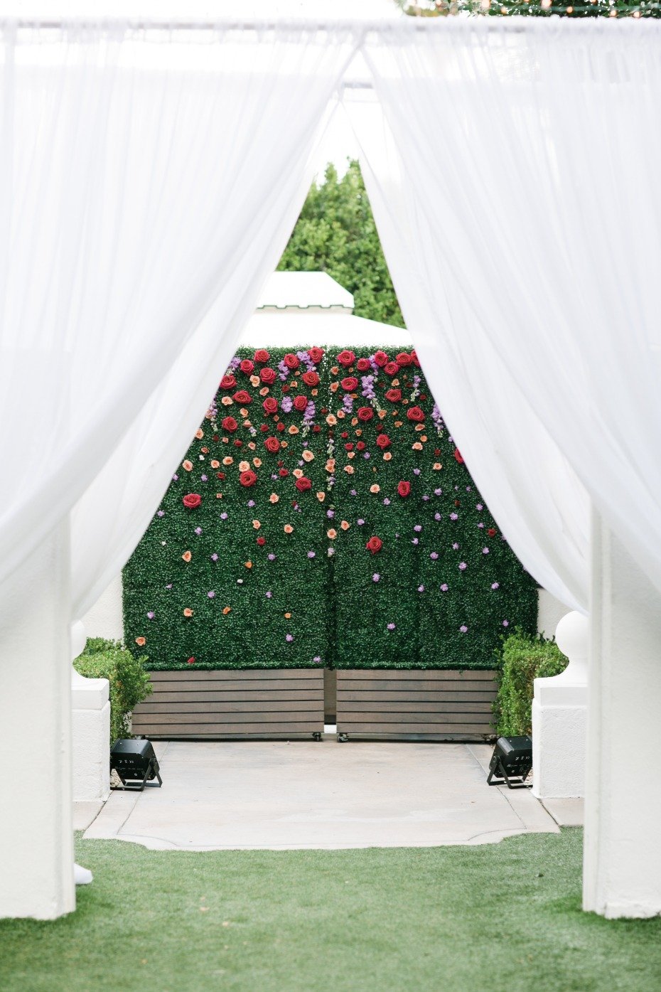 Floral backdrop wall