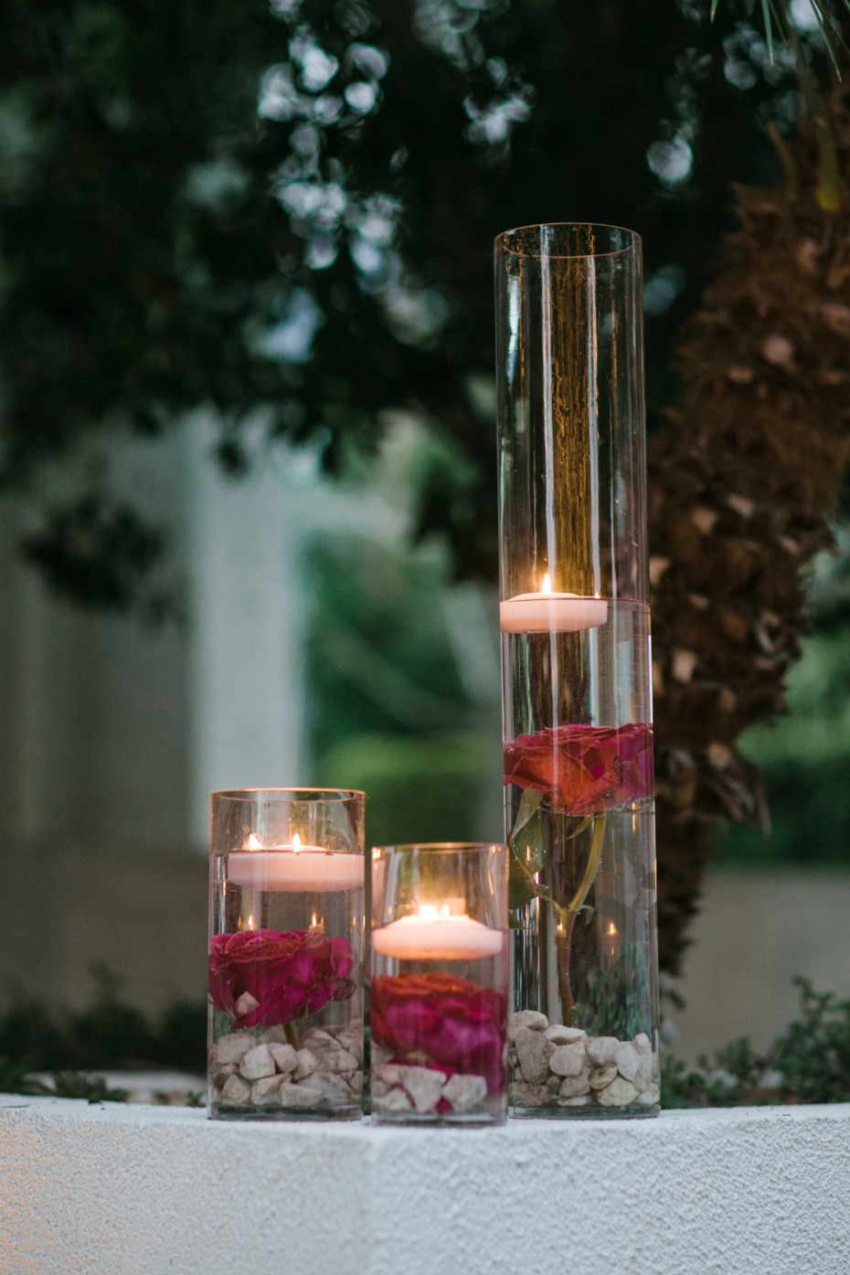 Cute floating candle vases