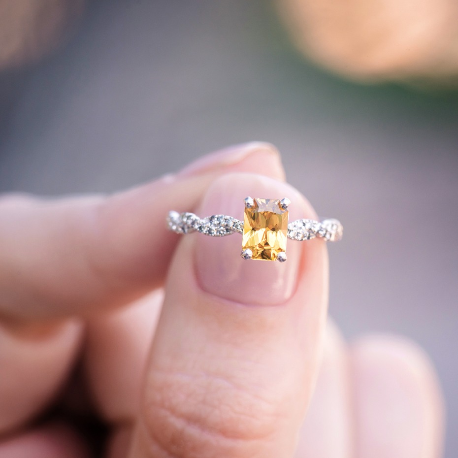diamond infinity engagement ring with pave setting from @ShaneCompany