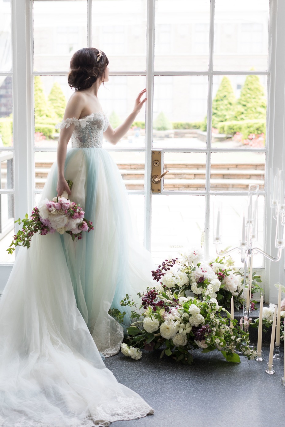 Gorgeous blue tulle gown from Galia Lahav