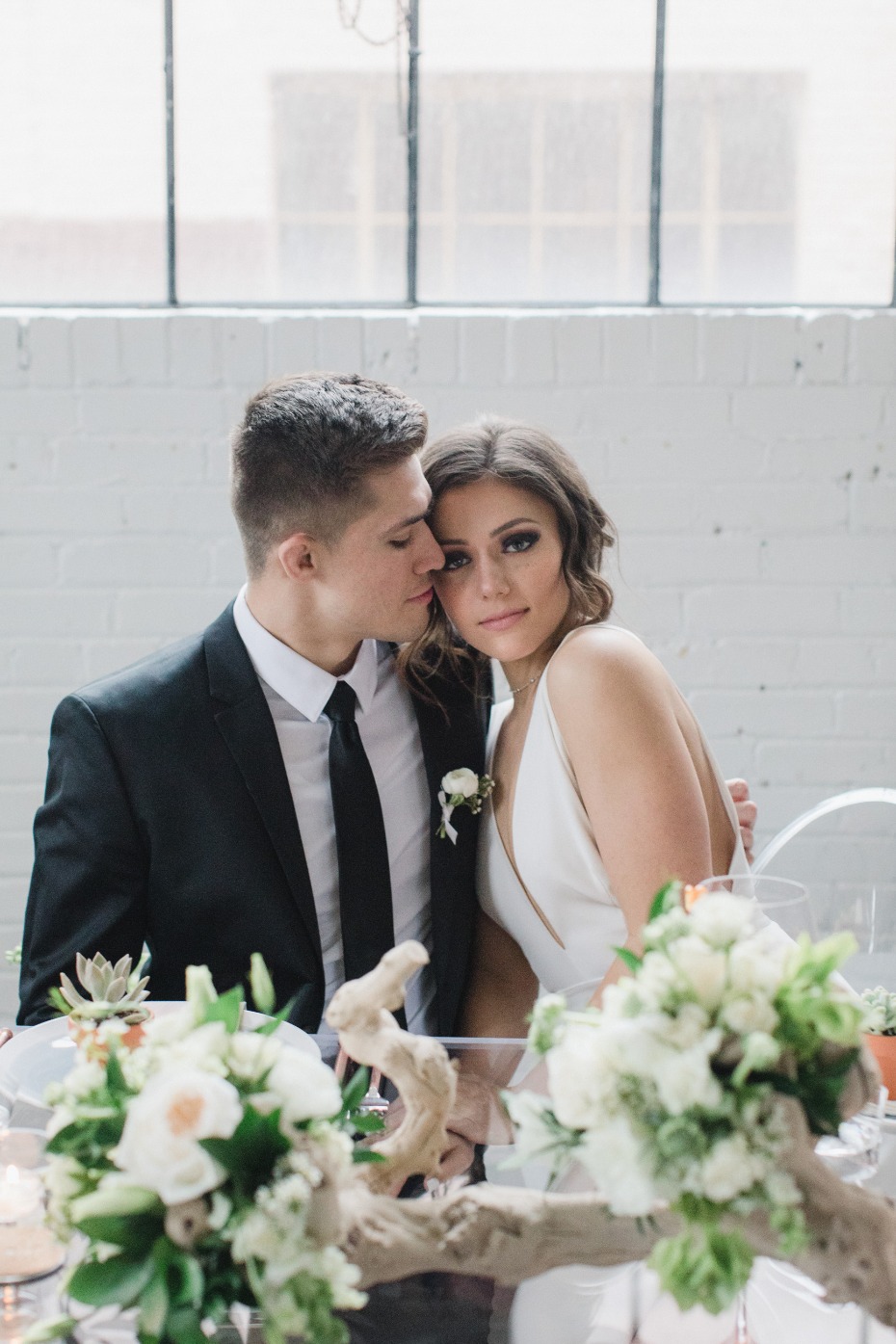 Gorgeous couple and a mod wedding