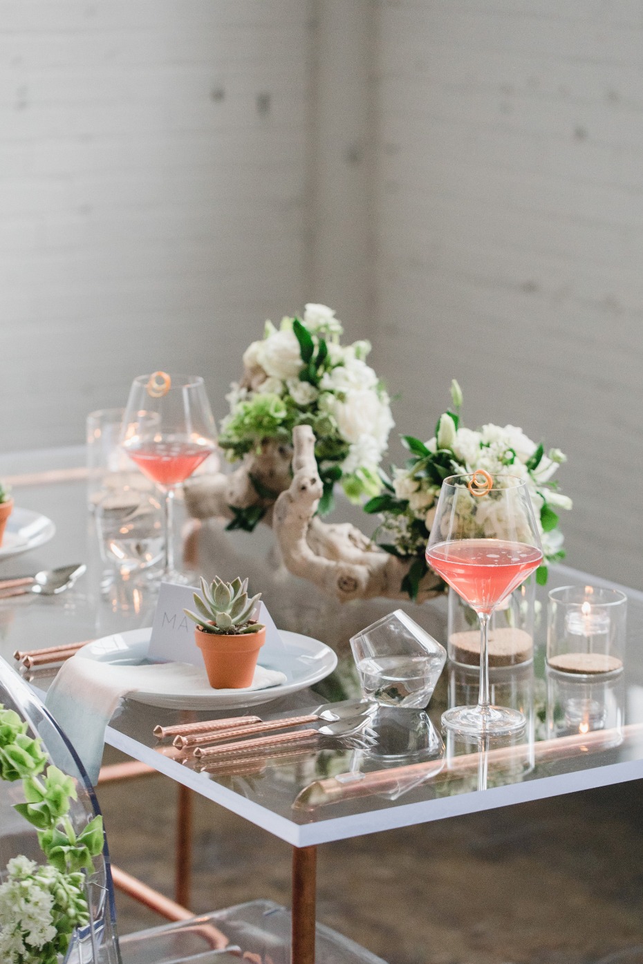 Modern sweetheart table for two