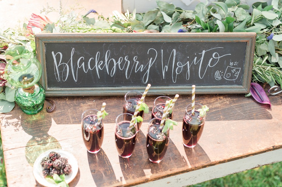 Blackberry mojitos to get the party started