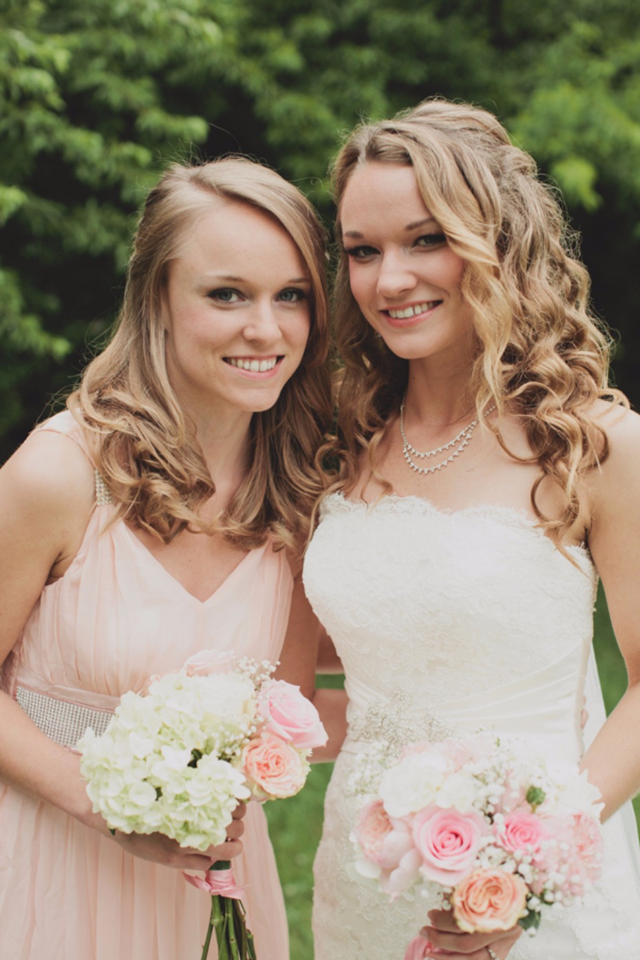 bride and her maid of honor
