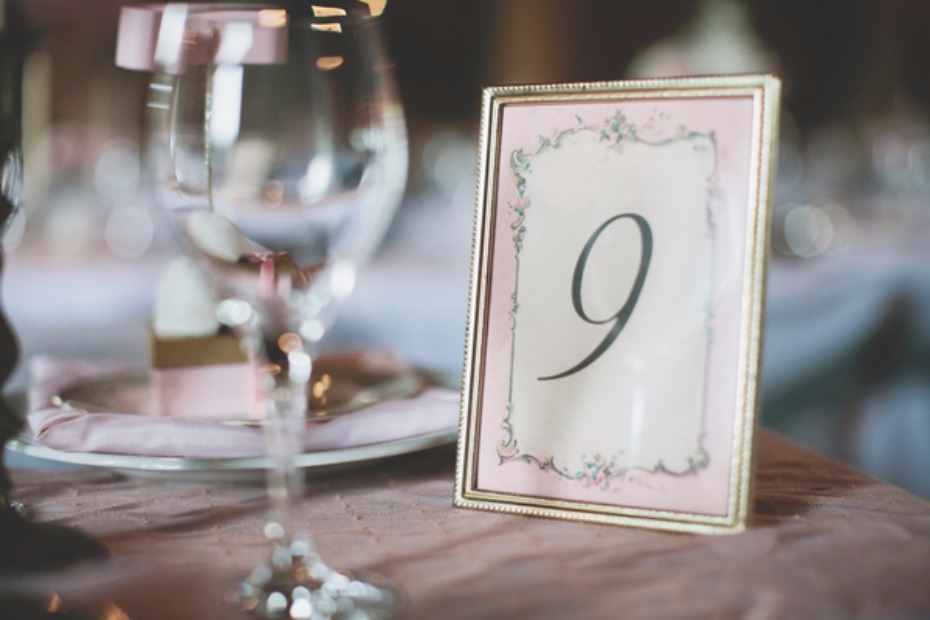 framed table number