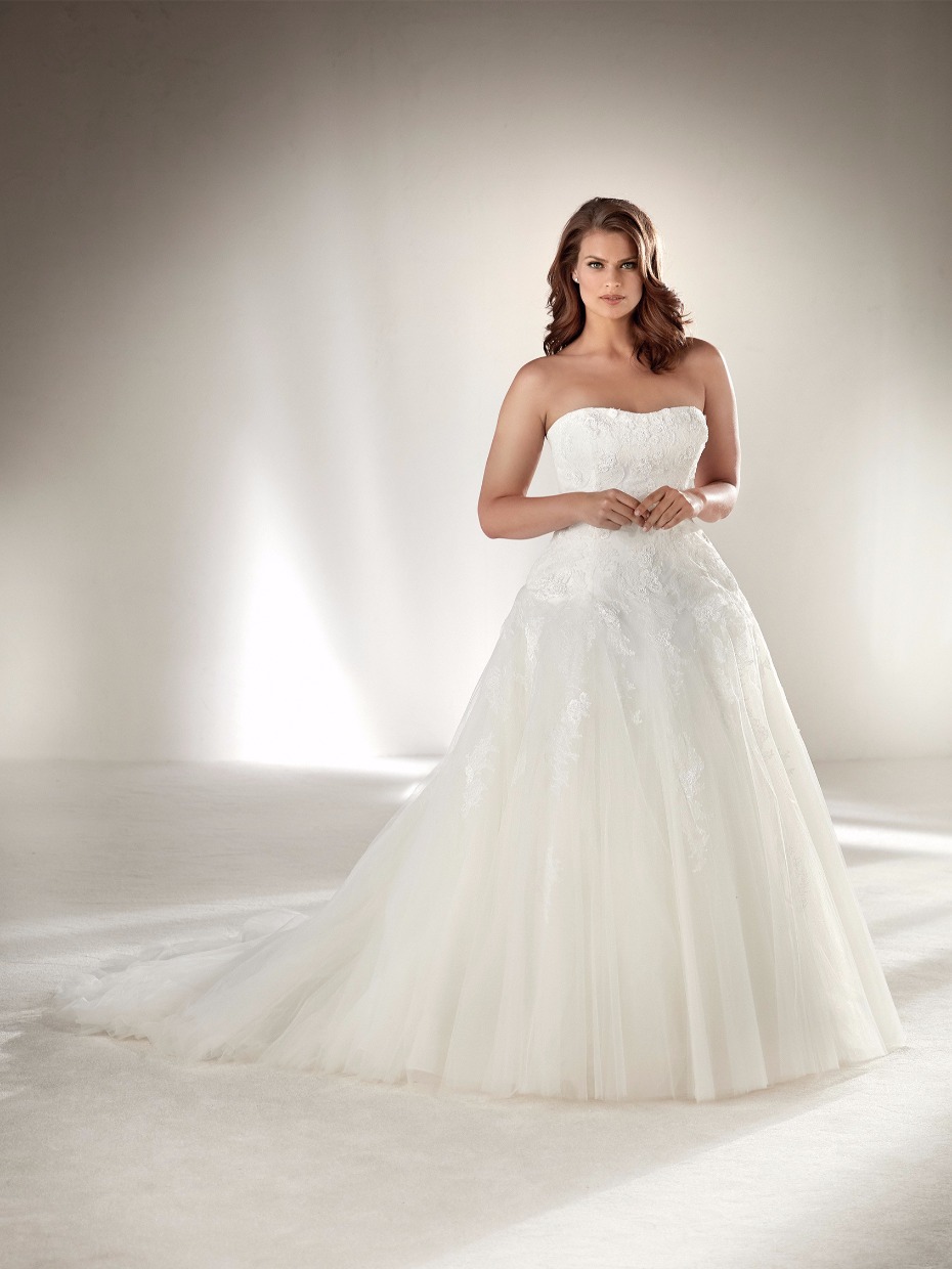 plus size strapless plus size ball gown