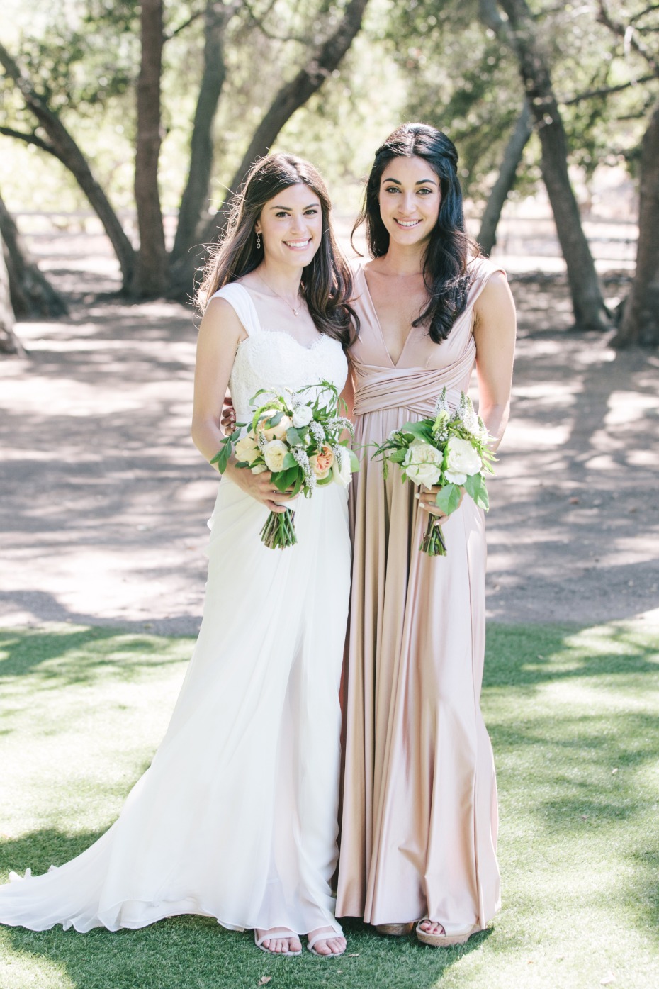 a bride and her maid of honor