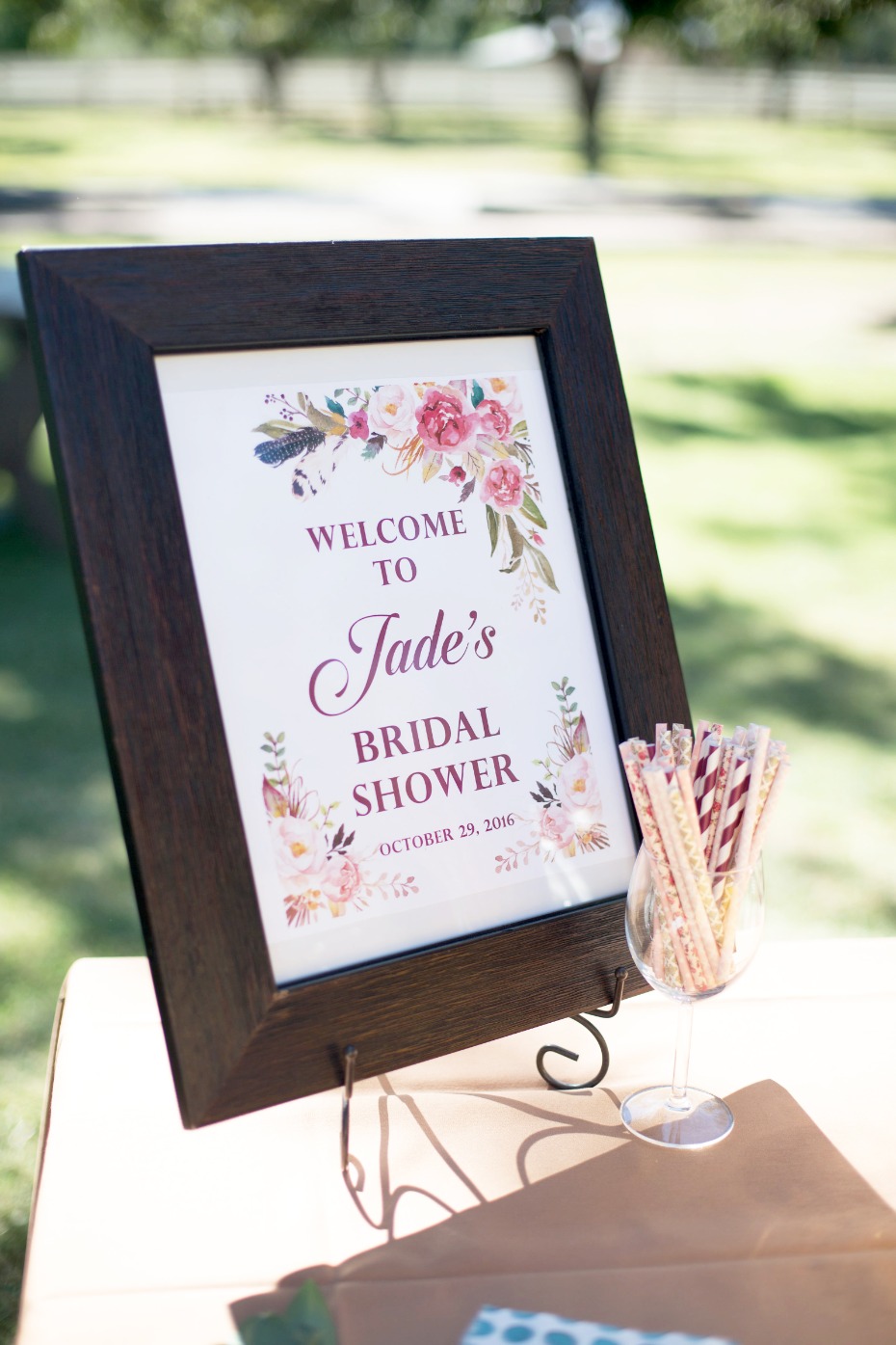 Bridal shower sign
