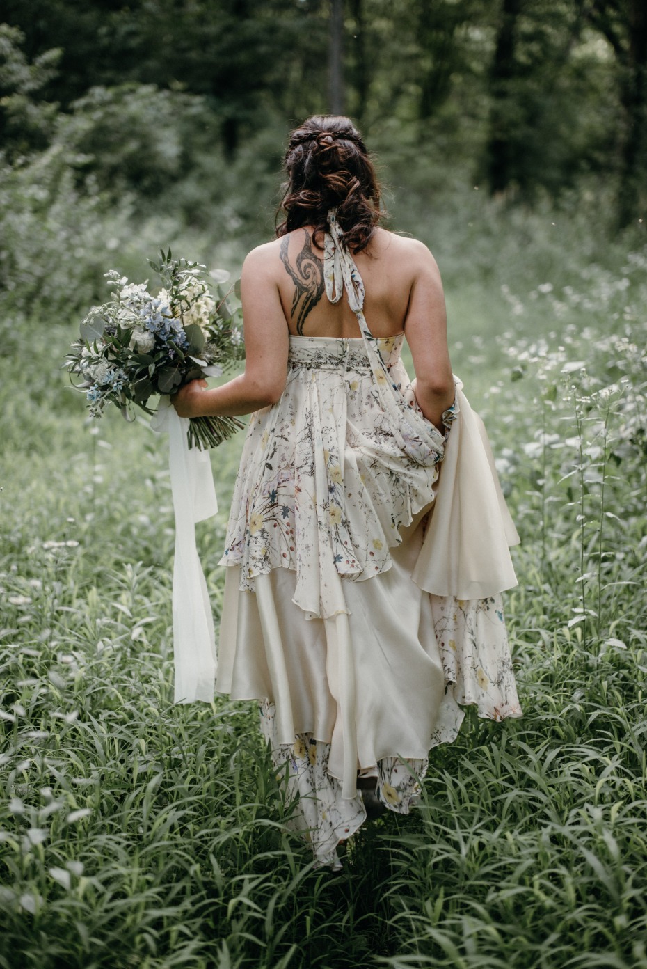 Non-traditional wedding dress for the outdoorsy bride