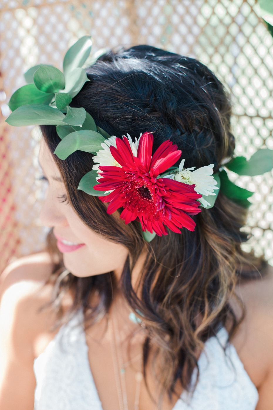 Bridal shower flower crown idea