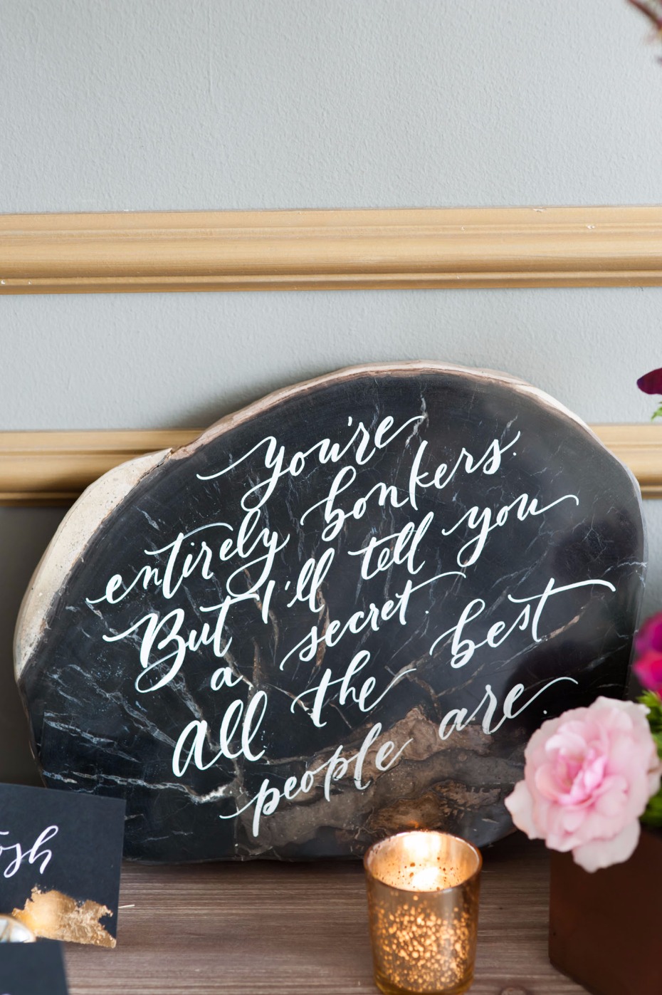 Alice in Wonderland quote for a wedding