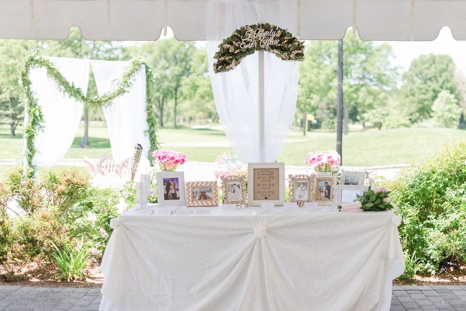 bridal shower welcome table