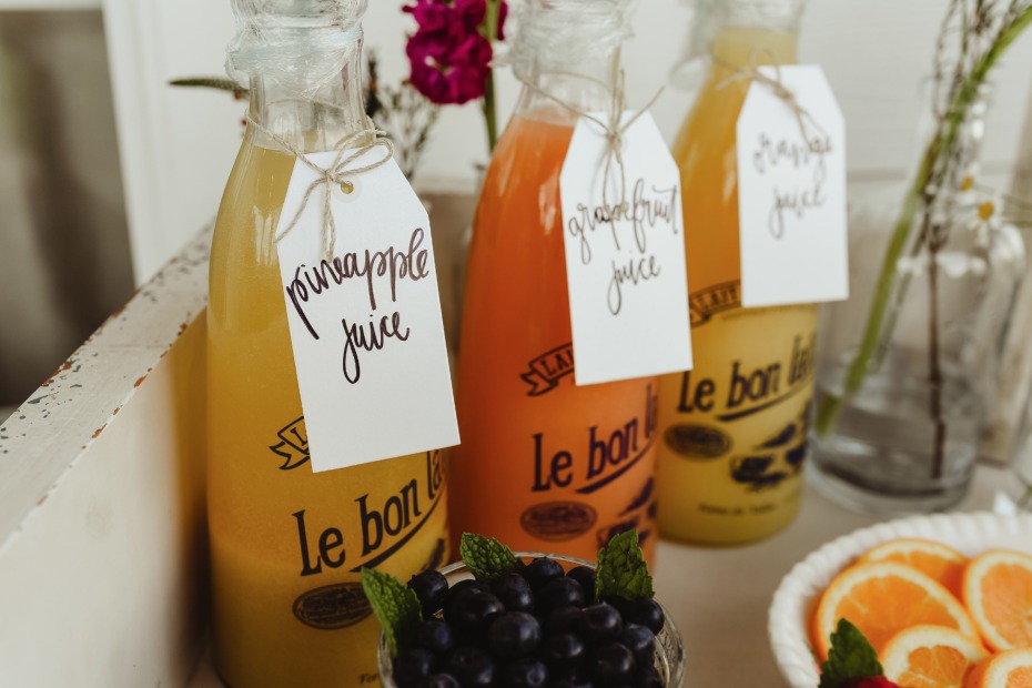 juice options for your mimosa bar