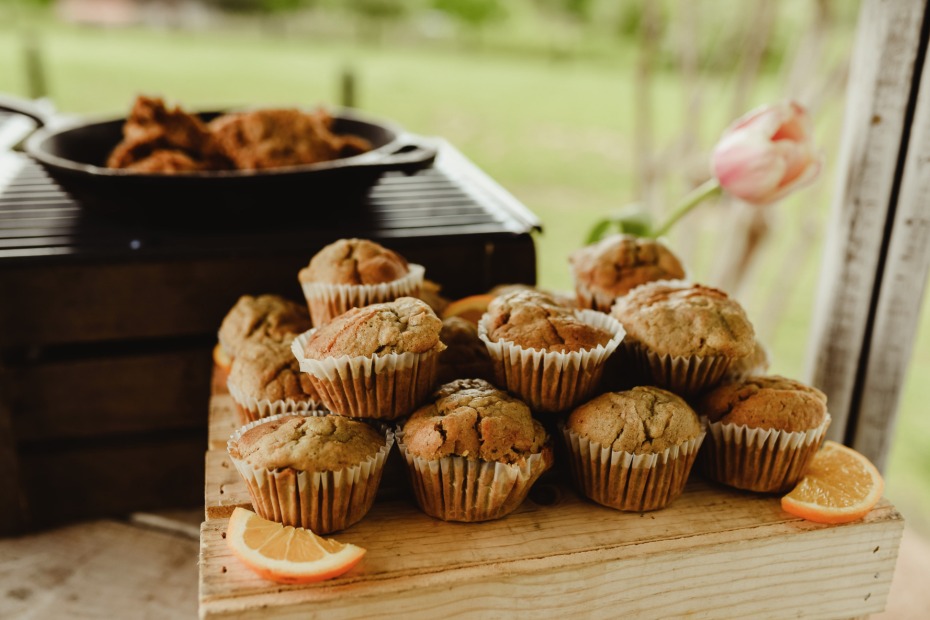 homemade muffins for your bridal brunch