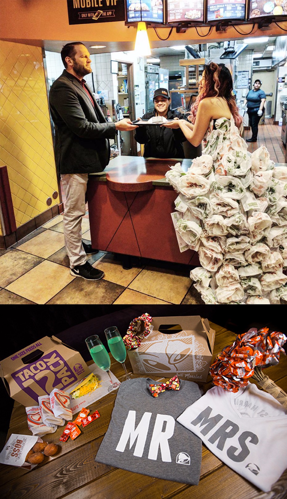 get married at Taco Bell and be Mr. and Mrs. Taco Bell