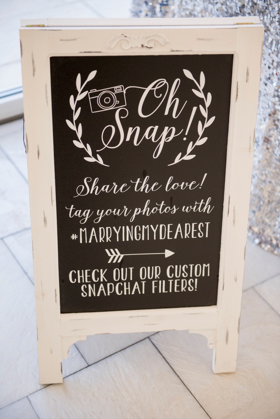 oh snap wedding sign