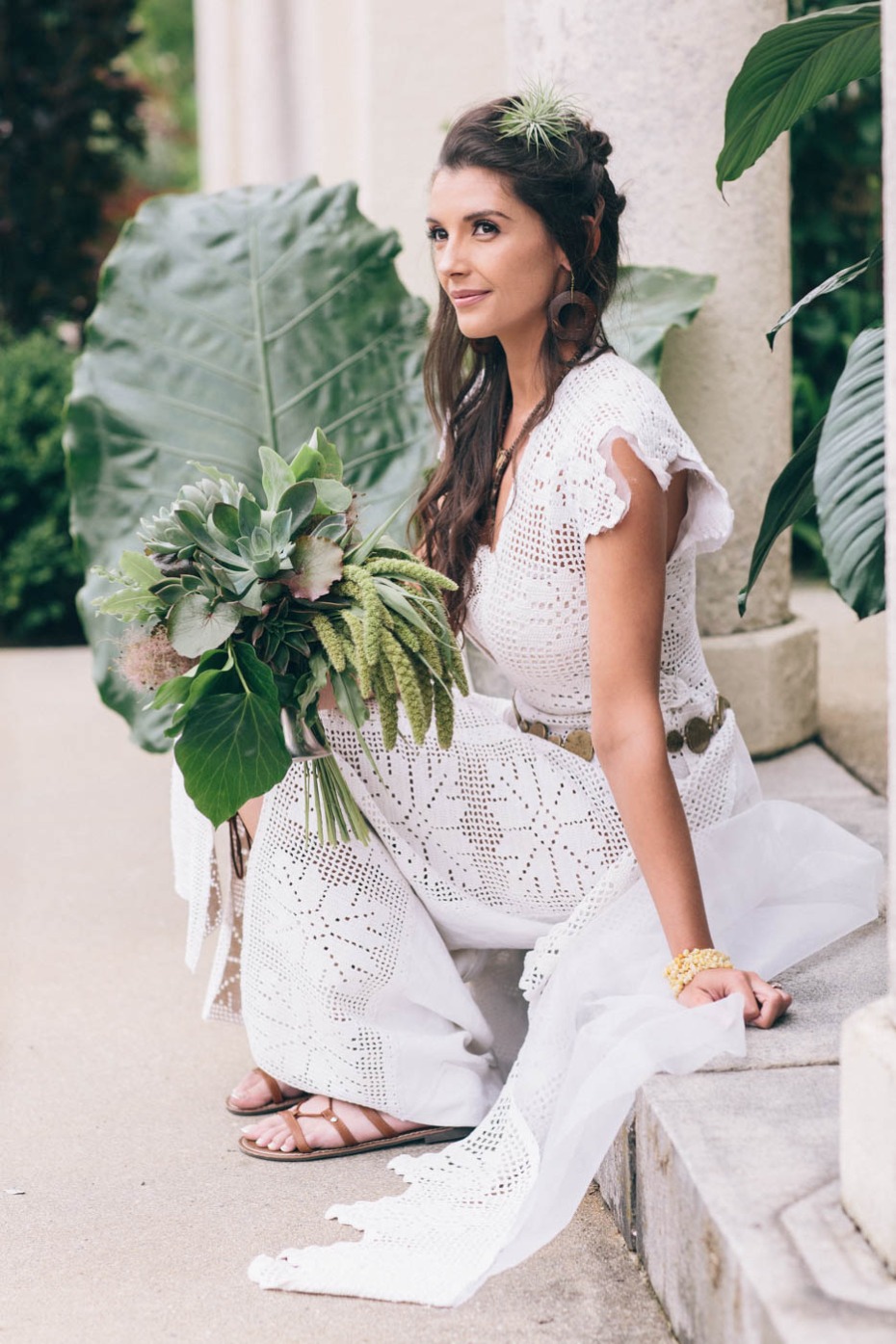lace and geometric inspired wedding dress