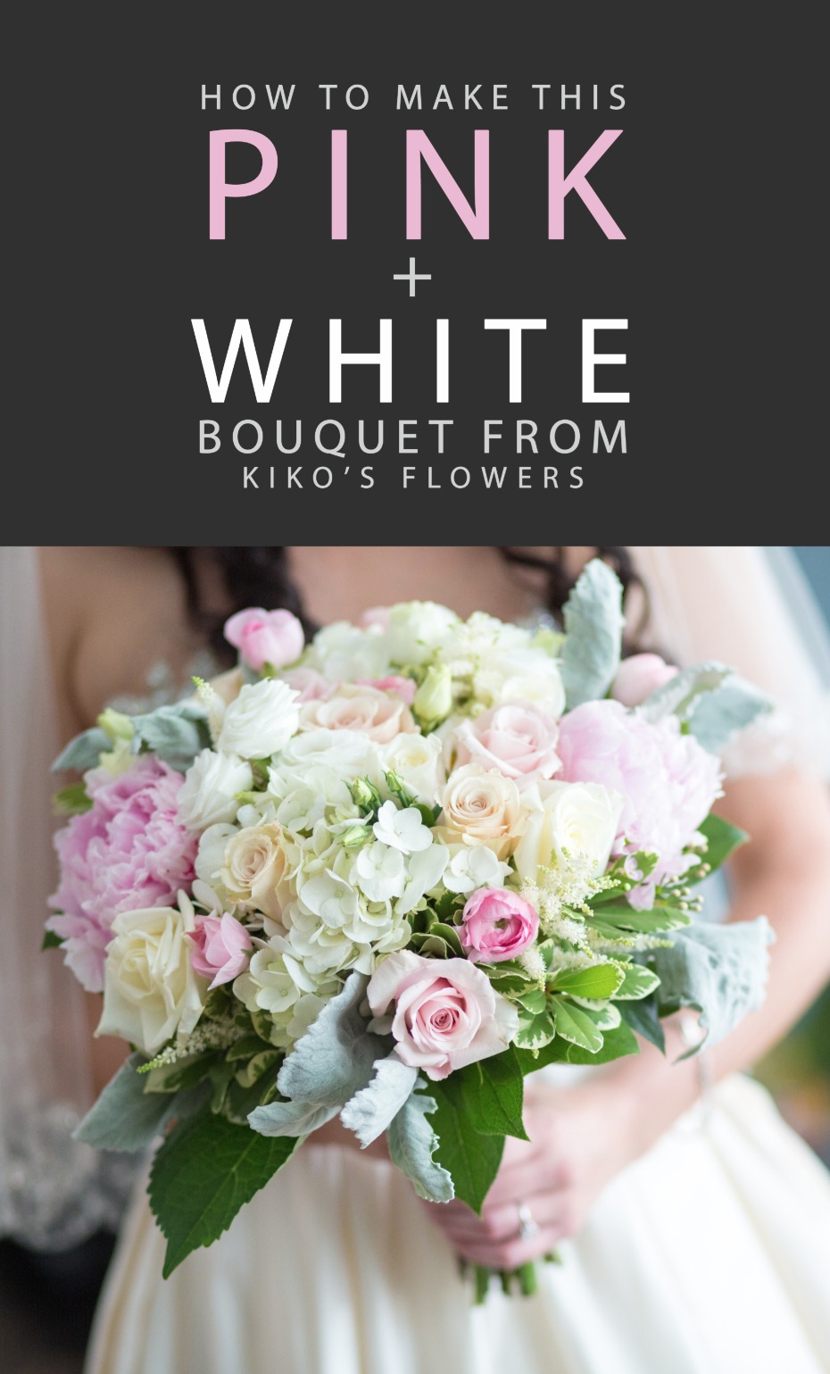 how to make this pink white bouquet