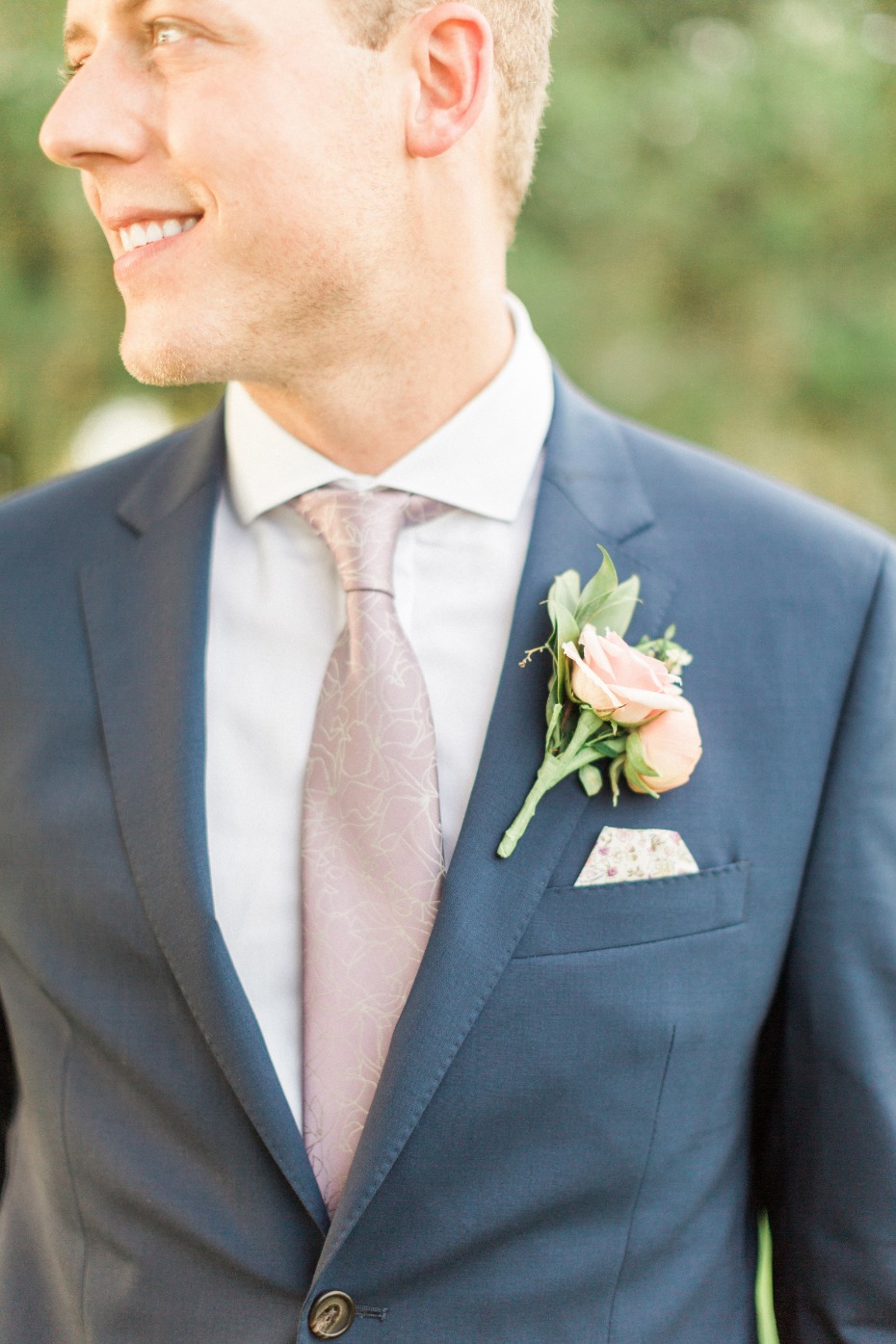navy wedding suit for the groom