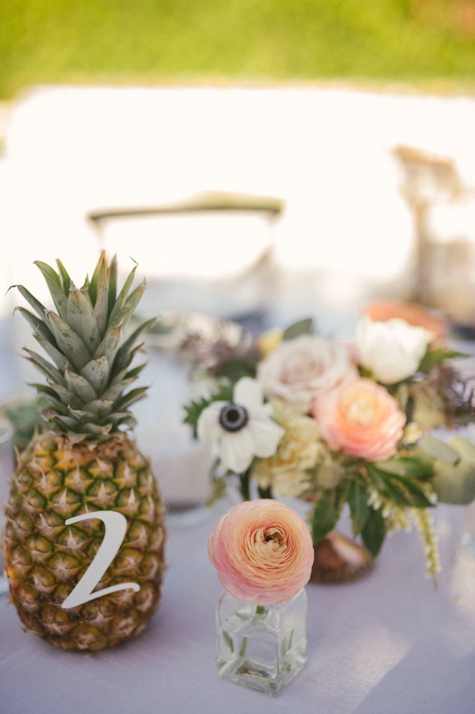 Use a pineapple for table numbers