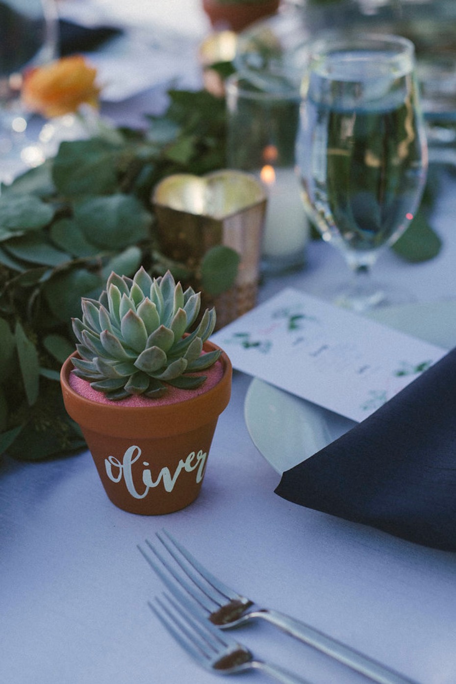 Succulent wedding favors