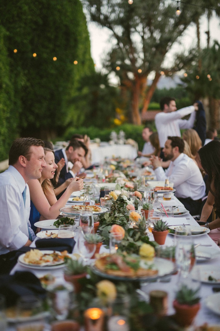 Garden party wedding in Palm Springs