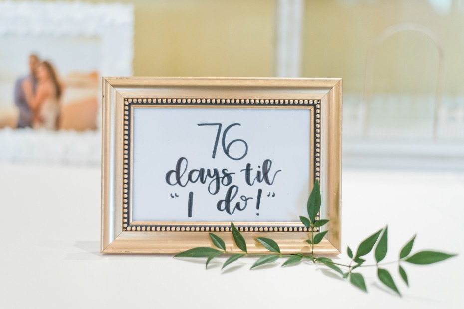 cute count down idea for your bridal shower