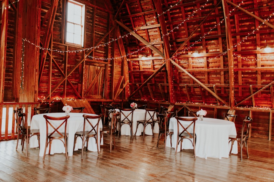 rustic barn reception