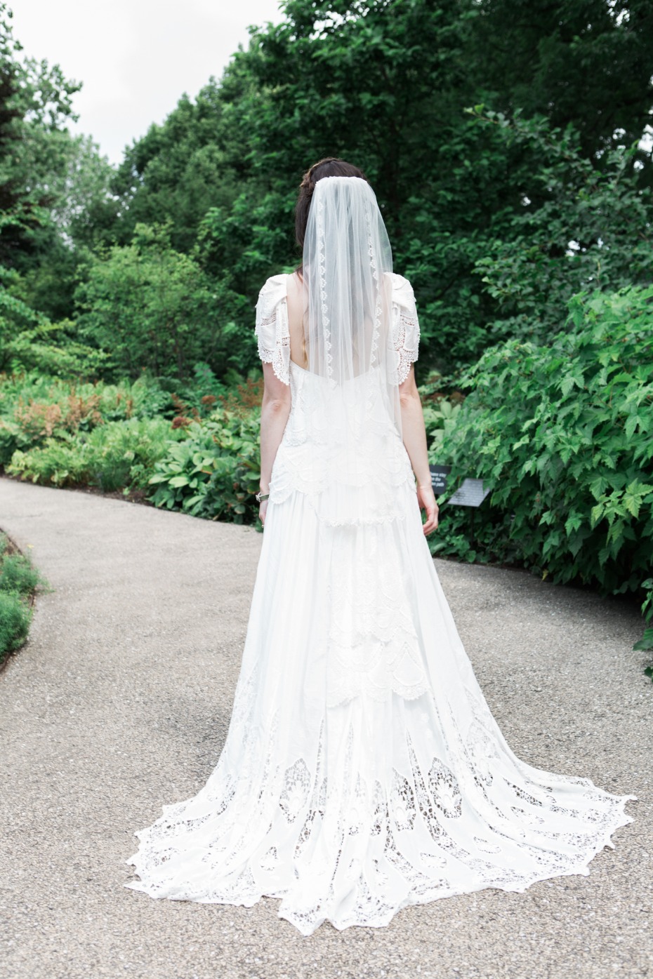 floor length wedding veil