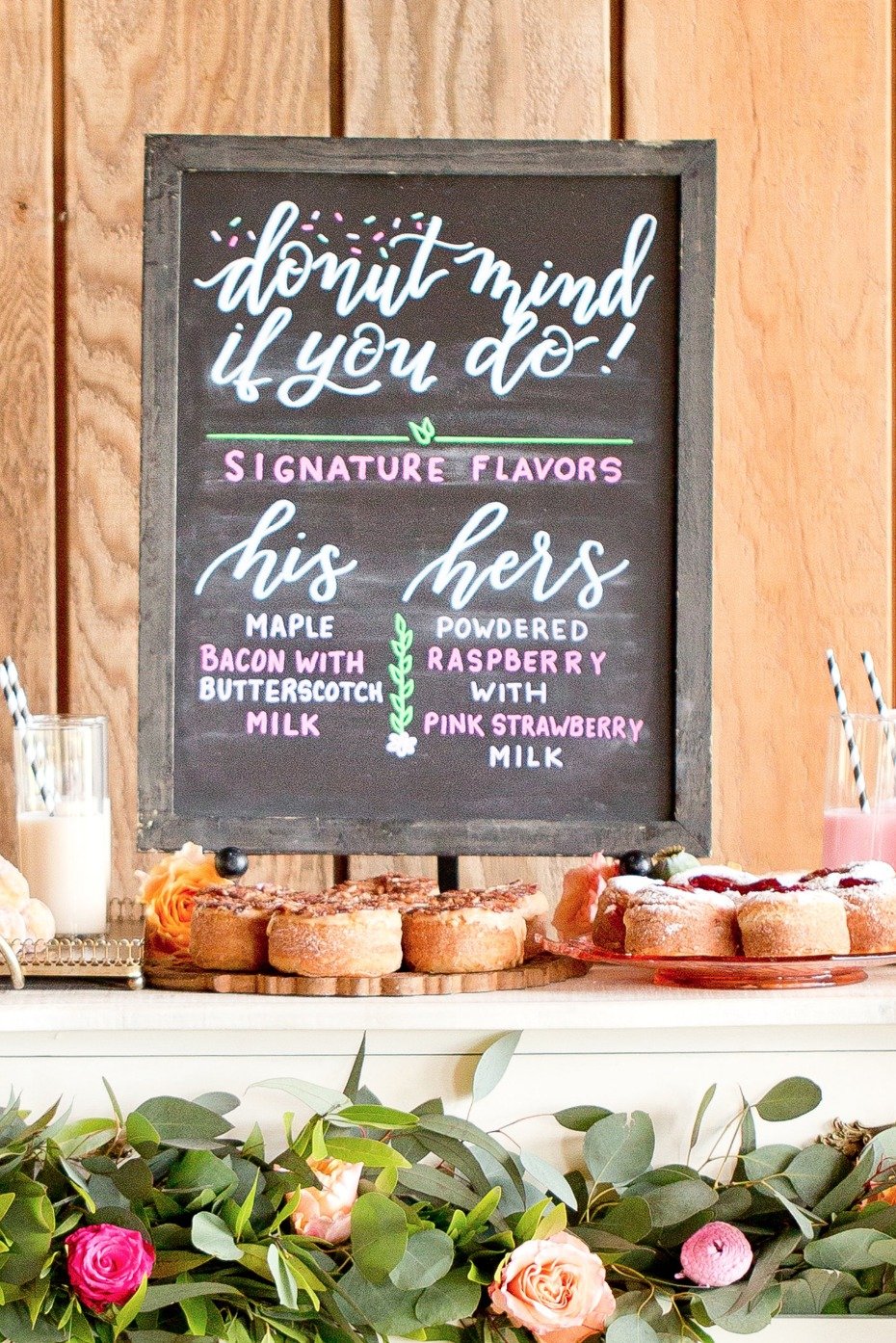 His and Her Donut buffet sign