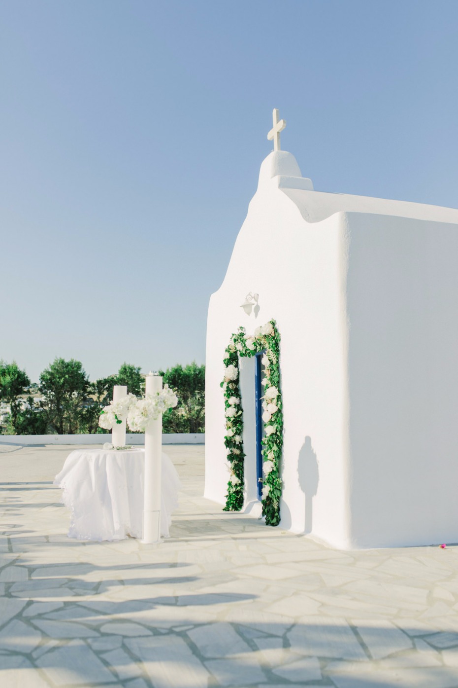 Outdoor ceremony in Greece