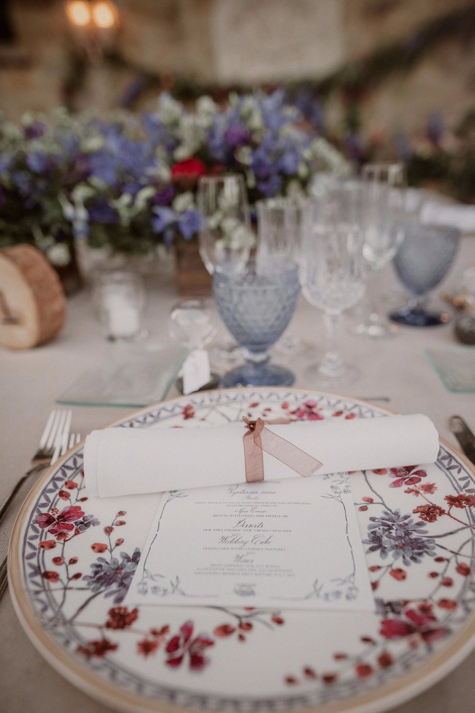 Vintage china for the reception