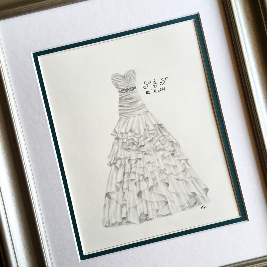 The Brushing Bride turns your dress into a work of art
