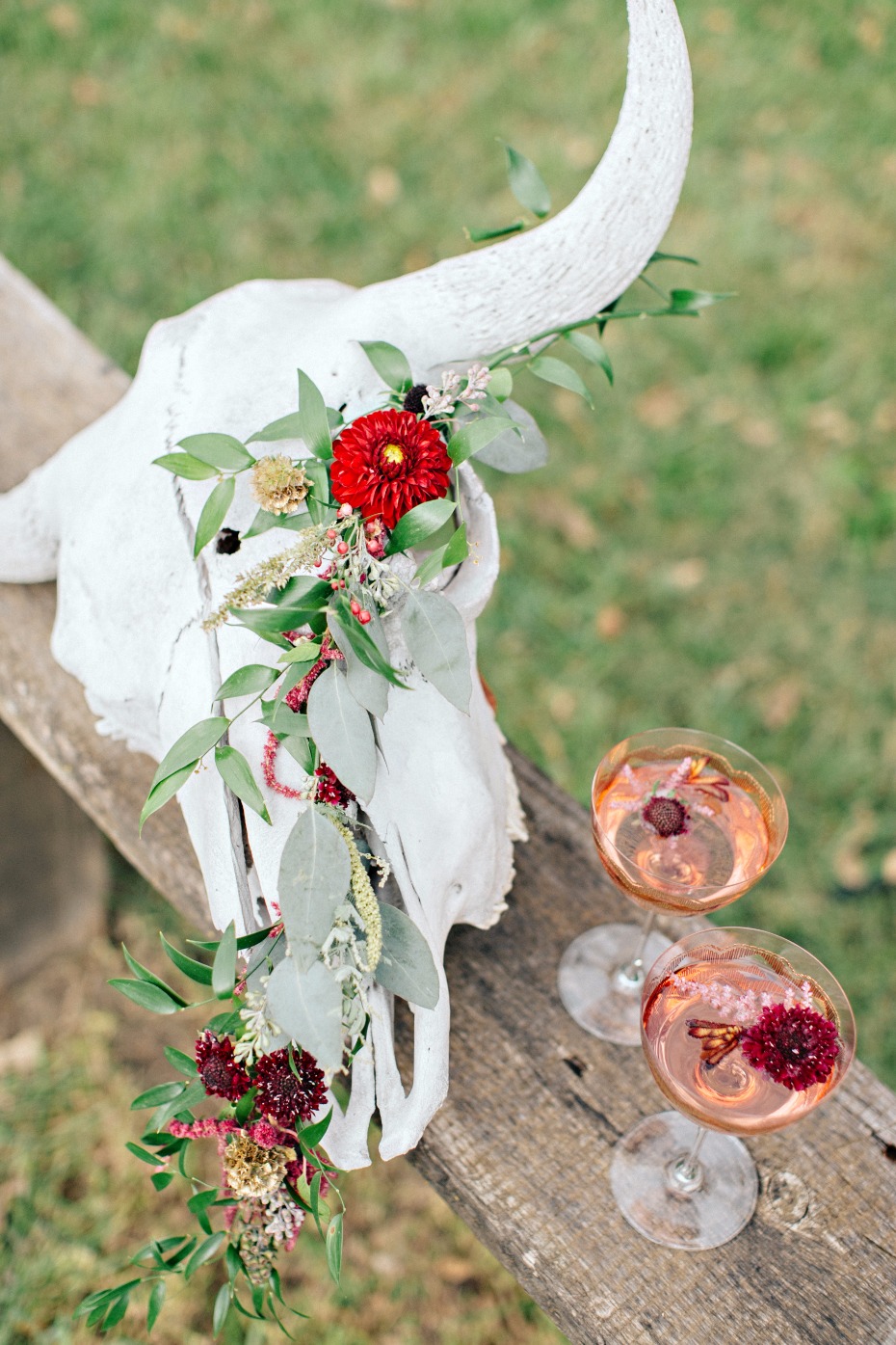 sparkling rosÃ© for your rustic fall wedding
