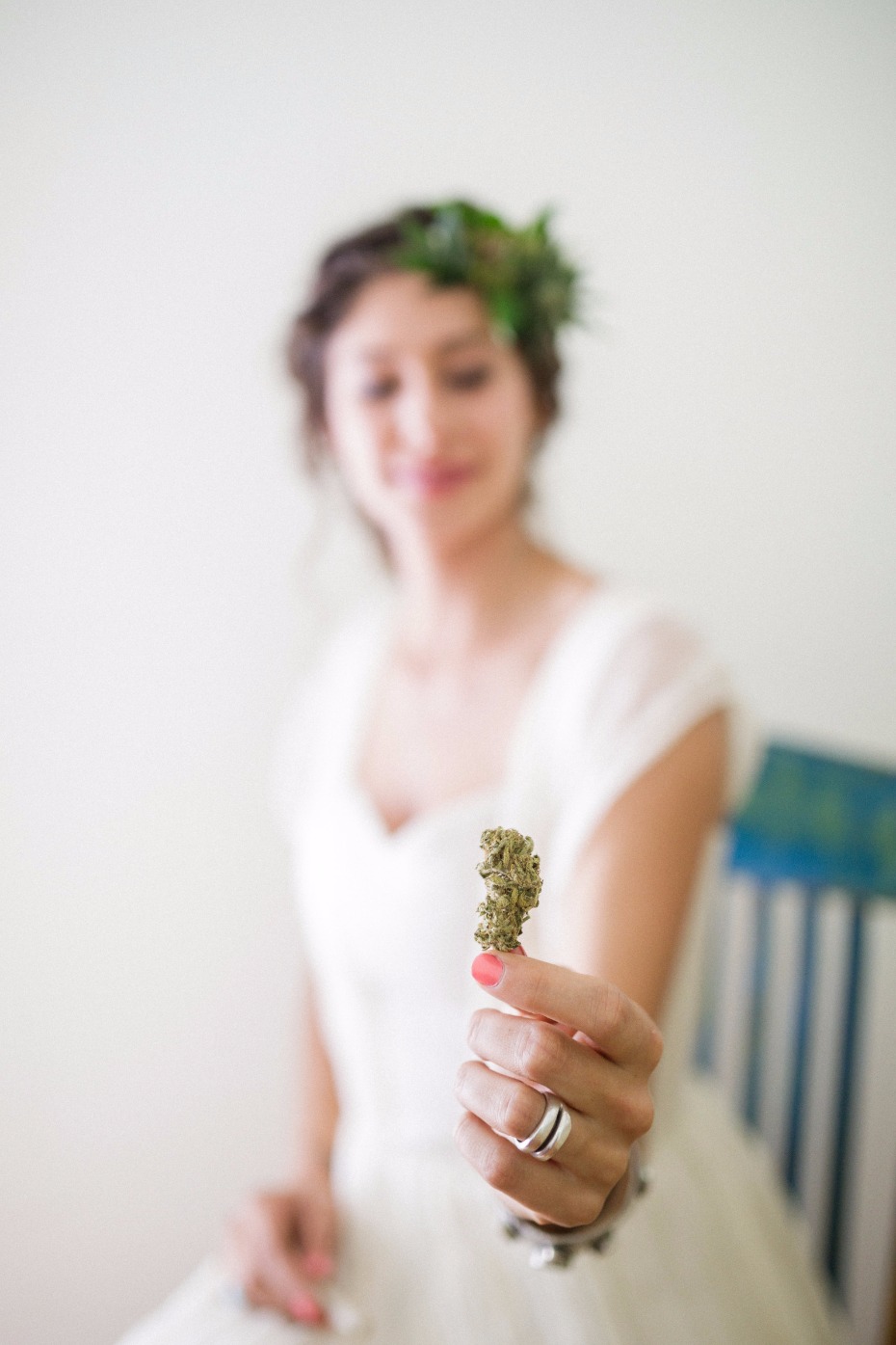 The cannabis bride and her little bud
