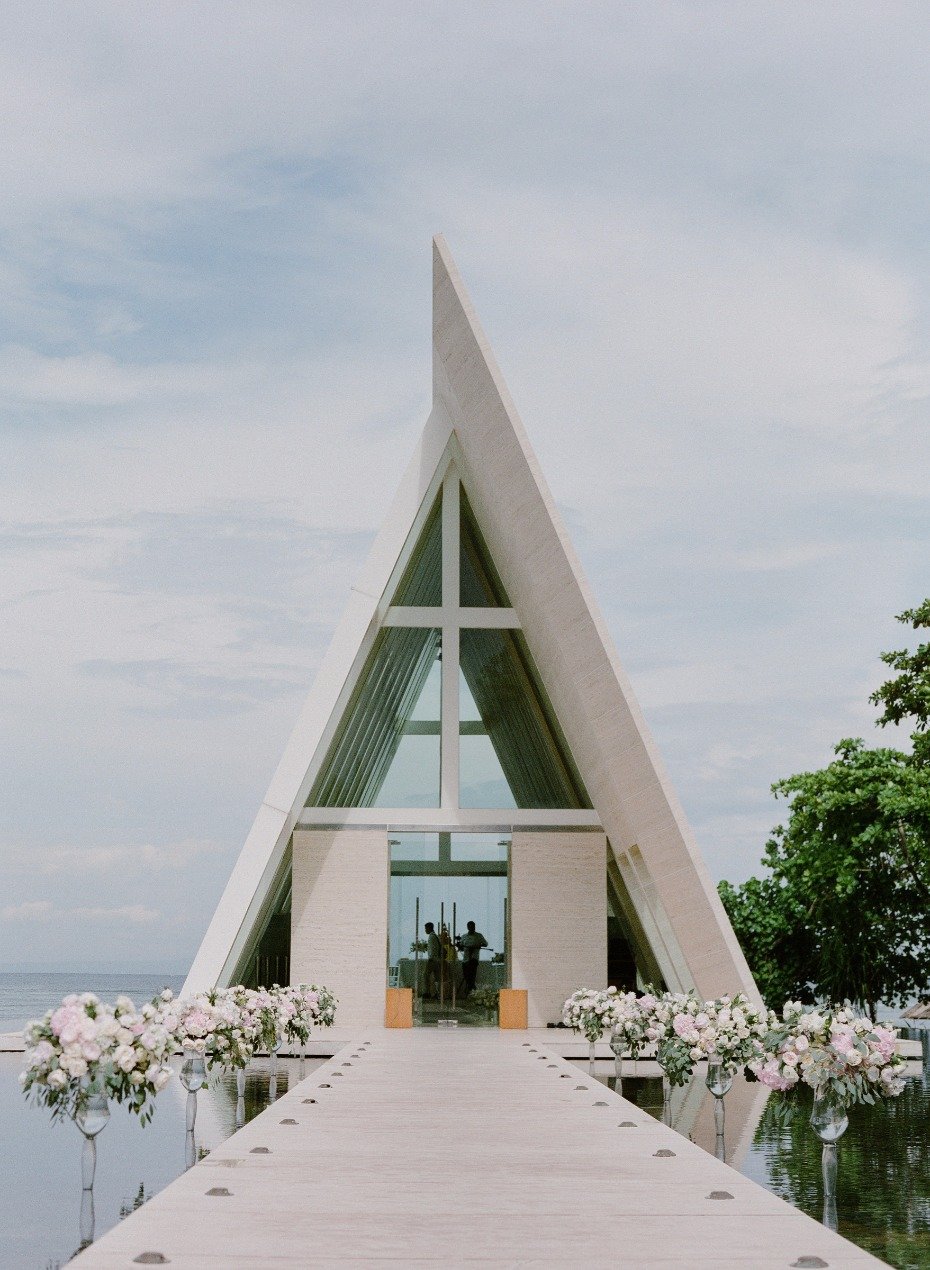 modern chic wedding chapel in Bali